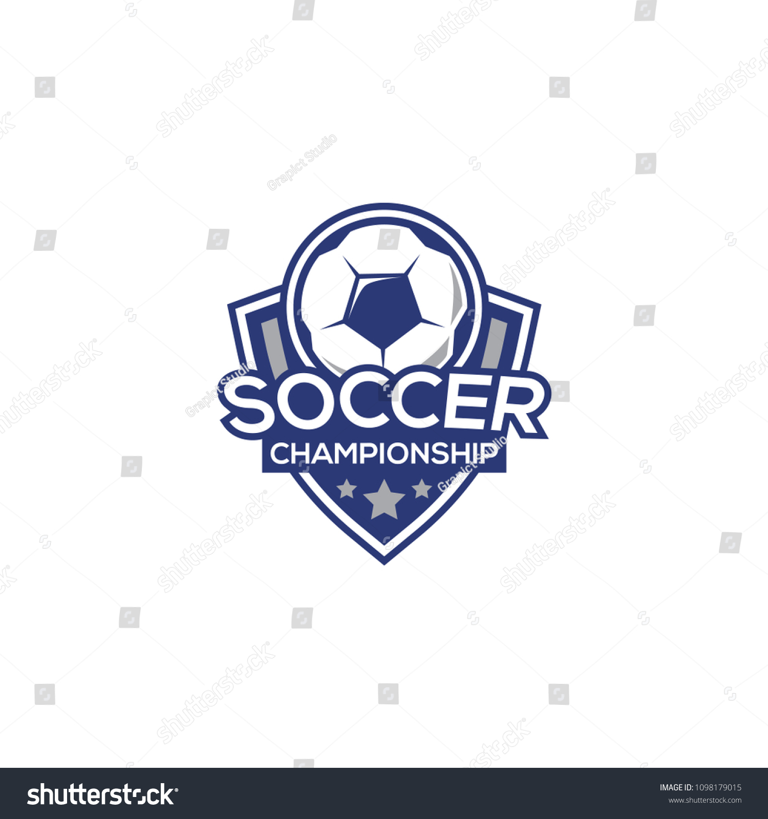 Soccer Championship Logo Design Stock Vector (Royalty Free) 1098179015 ...