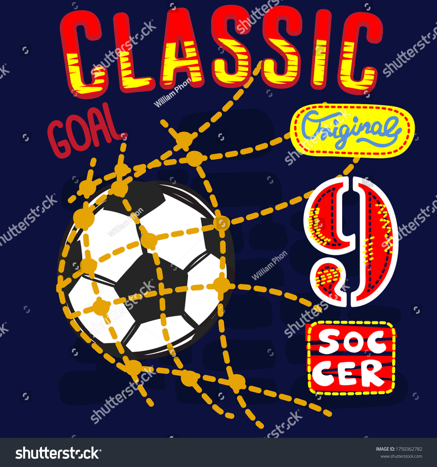 Soccer Classic Goal Play Ball On Stock Vector Royalty Free