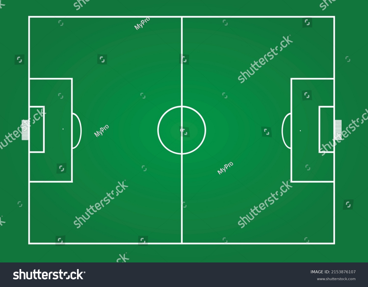 Soccer Field Drawing Vector Illustration Stock Vector (Royalty Free