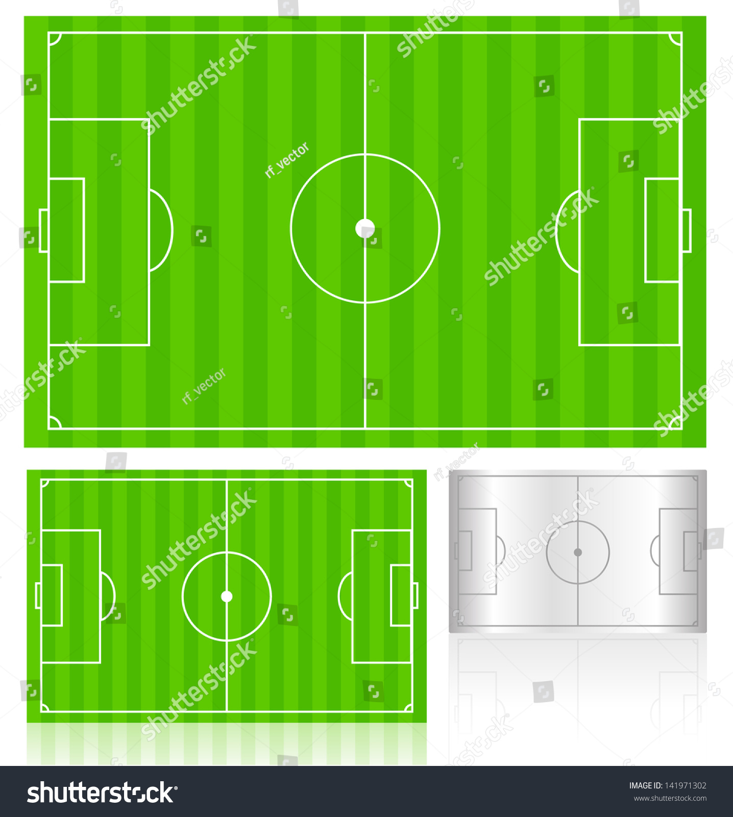 Soccer Field Templates Vector Vector De Stock Libre De Regalías