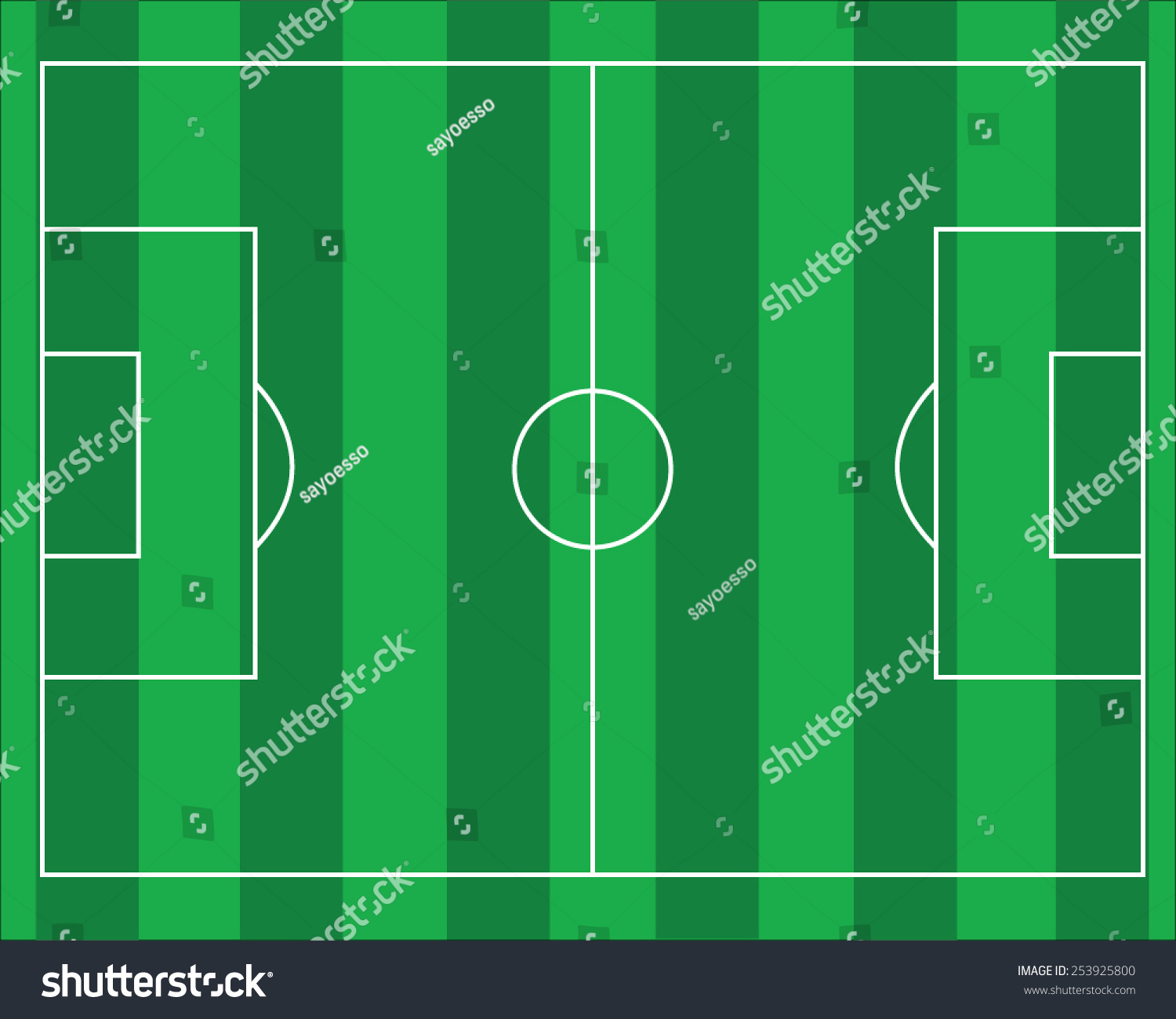 Soccer Field Vector Stock Vector (Royalty Free) 253925800 | Shutterstock