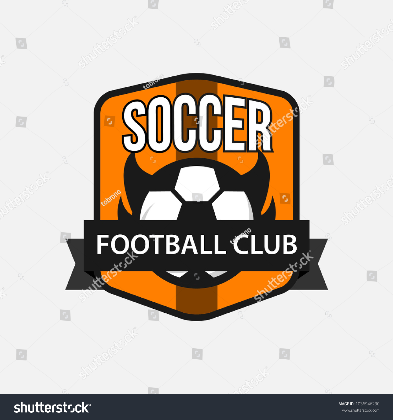 Soccer Football Club Logo Vector Template Stock Vector (Royalty Free ...