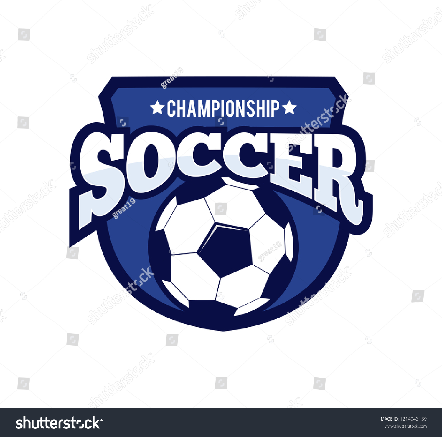 Soccer Football Crest Emblem Vector Logo Stock Vector (Royalty Free ...