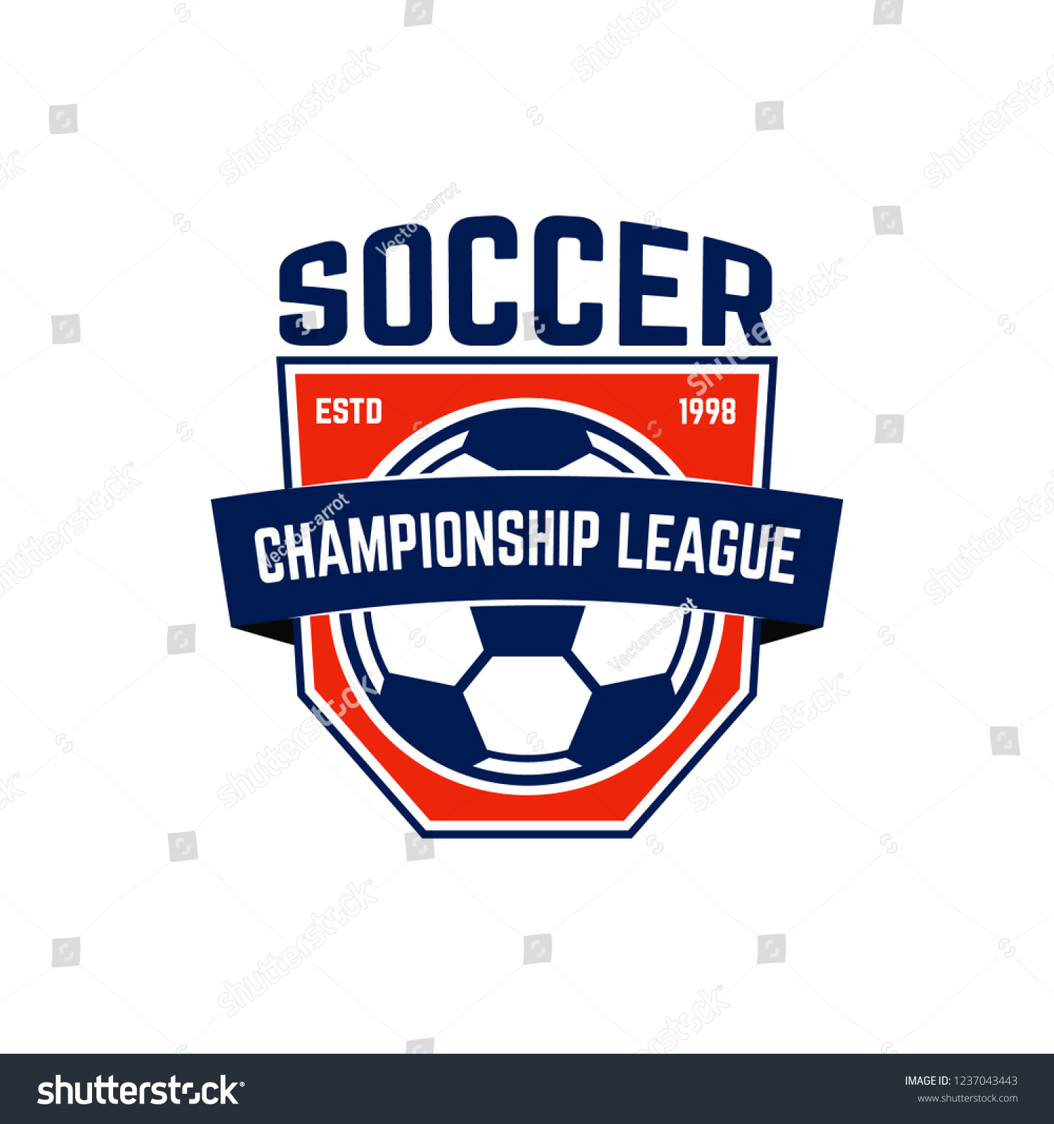 Soccer Football Emblem Design Element Logo Stock Vector (Royalty Free ...