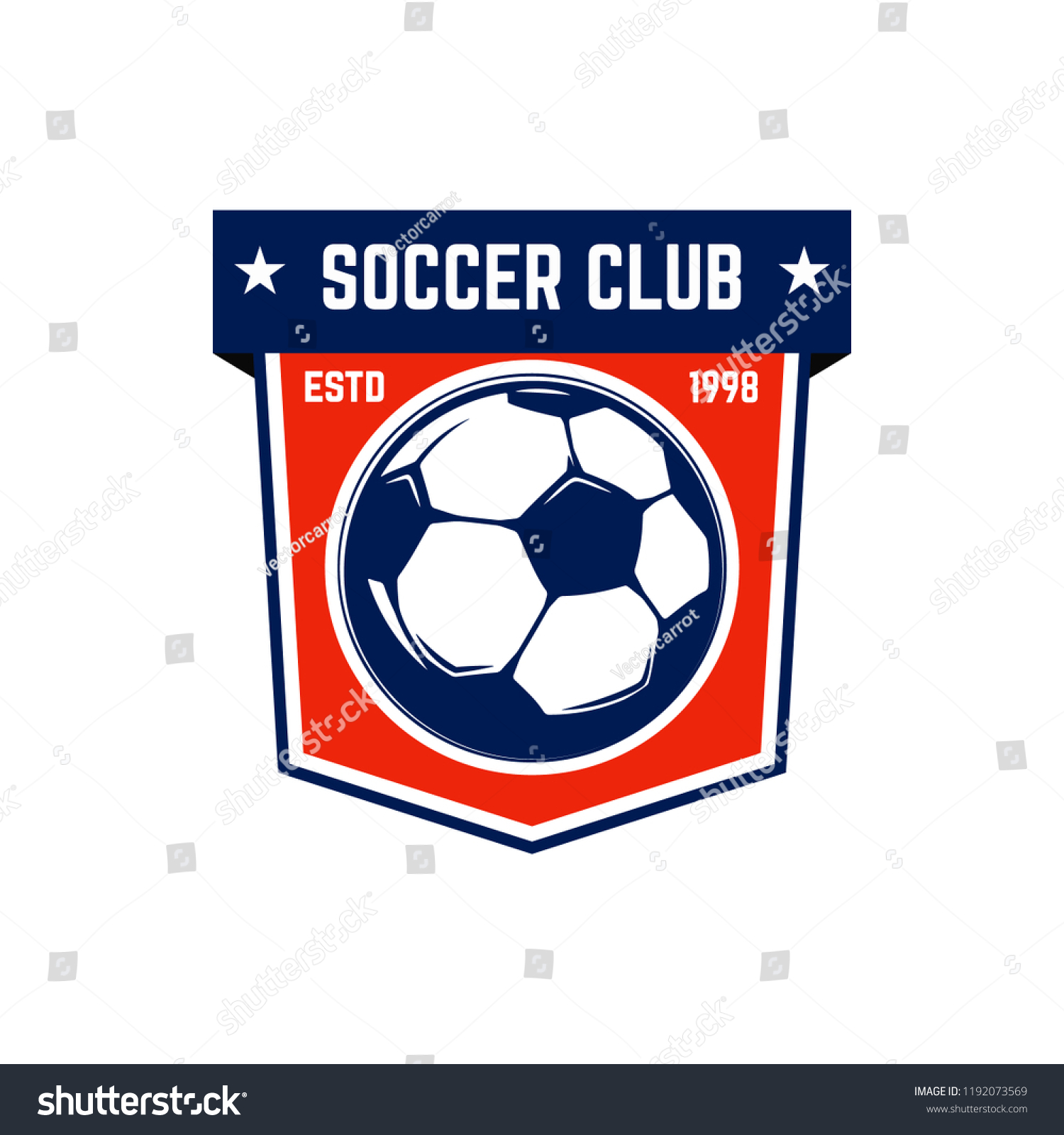 Soccer Football Emblems Design Element Logo Stock Vector (Royalty Free ...