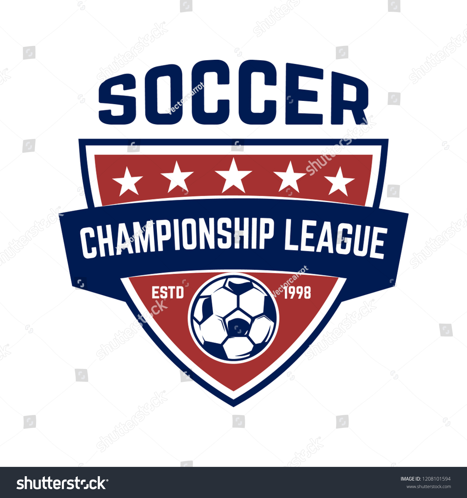 Soccer Football Emblems Design Element Logo Stock Vector (Royalty Free ...