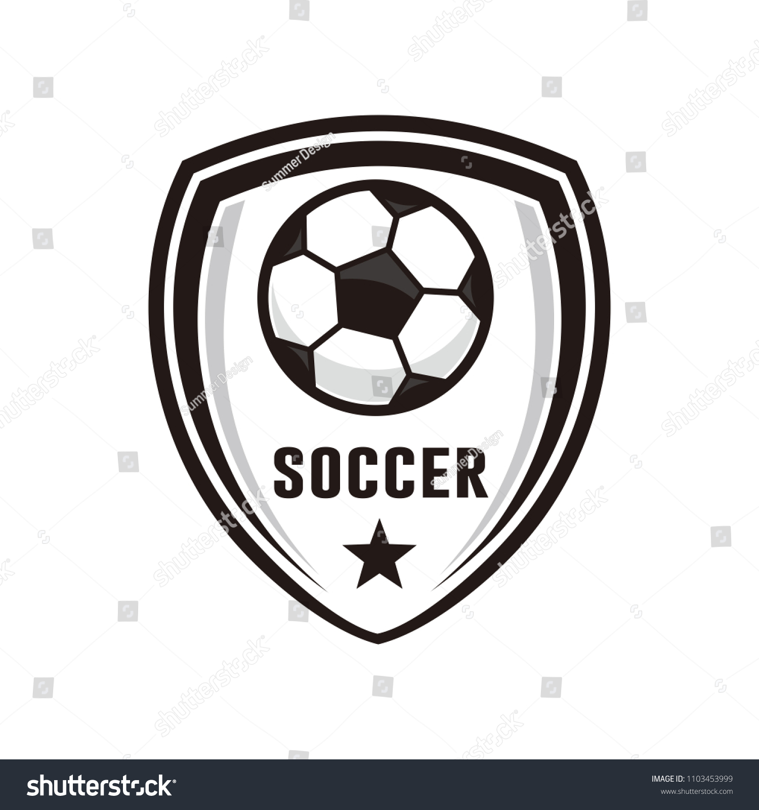 Soccer Football Logo Stock Vector (Royalty Free) 1103453999 | Shutterstock