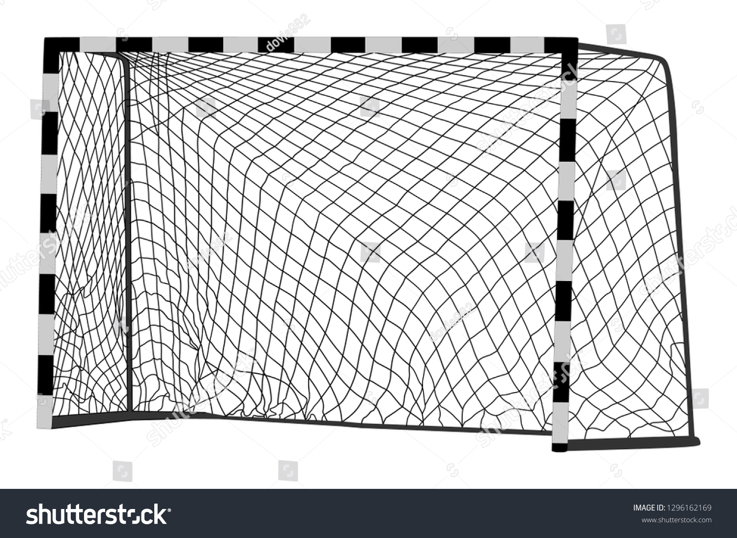 Soccer Goal Net Construction Vector Silhouette Stock Vector Royalty Free