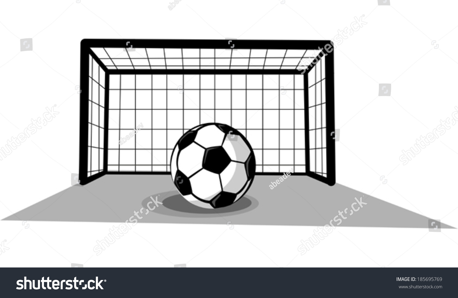 Soccer Goal Ball Stock Vector (Royalty Free) 185695769 | Shutterstock