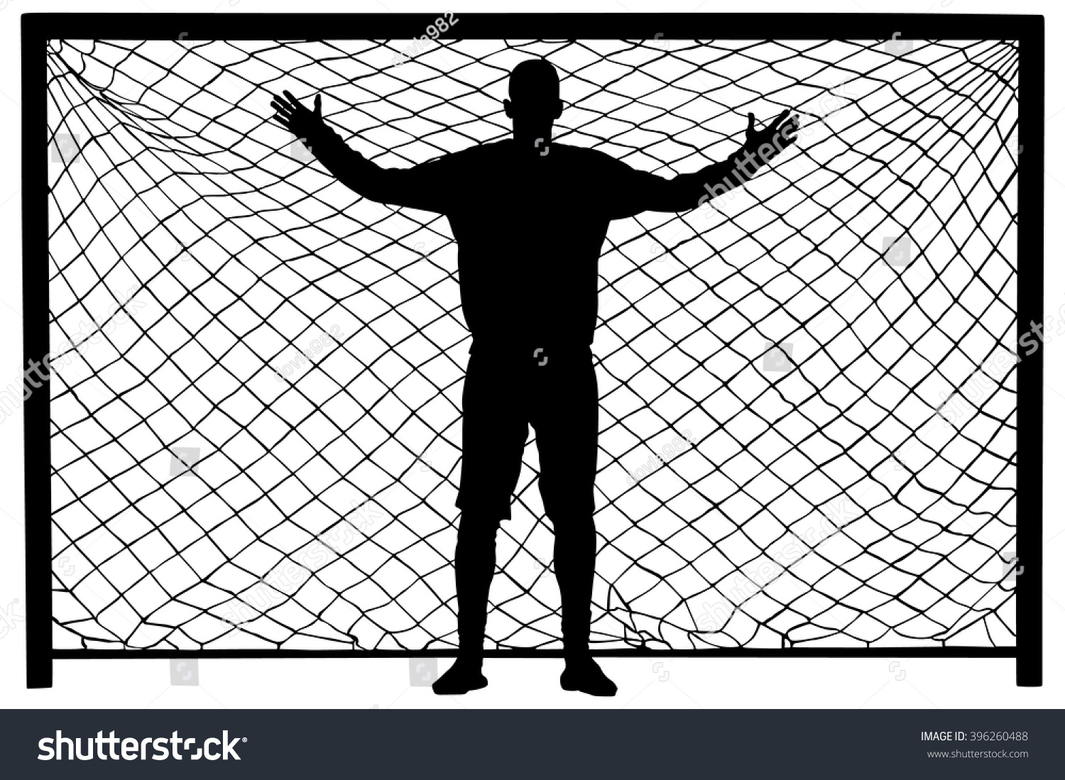 Soccer Goalkeeper Silhouette Vector Handball Goalkeeper Image