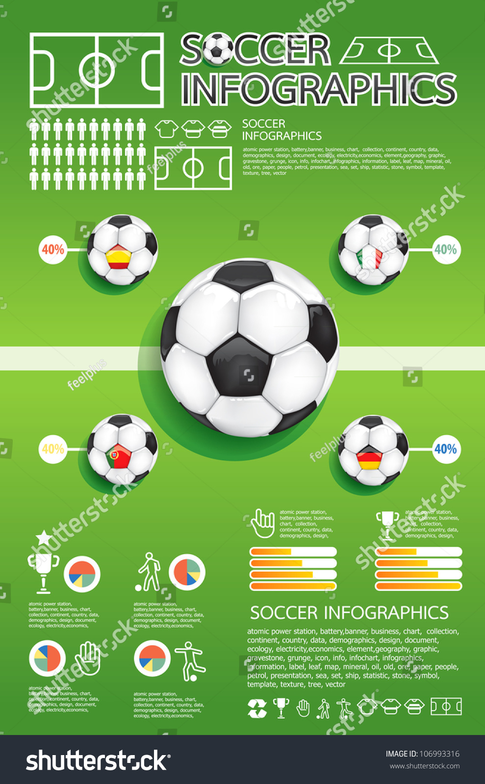 Soccer Info Graphic Vector - 106993316 : Shutterstock