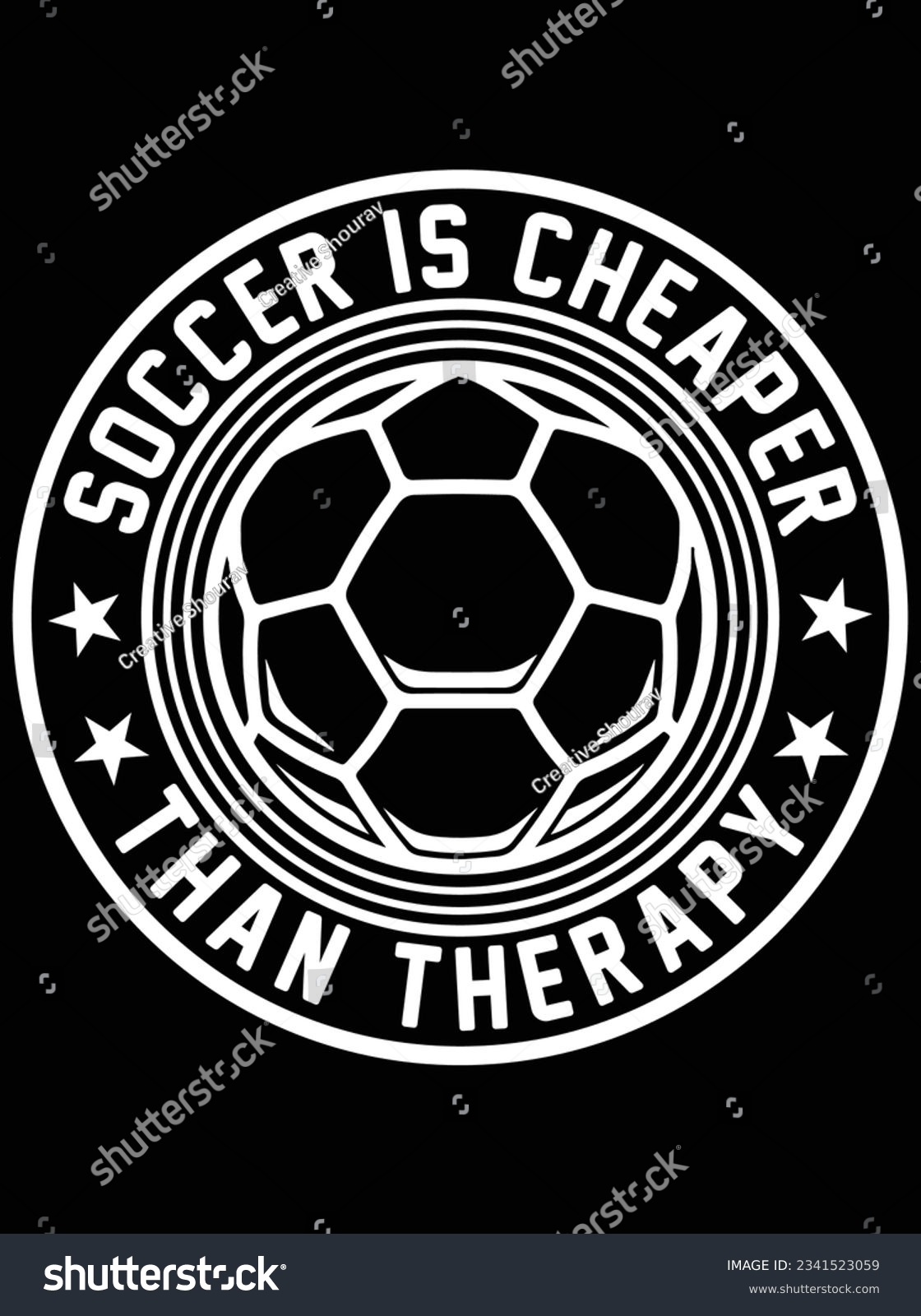 SVG of Soccer is cheaper than therapy vector art design, eps file. design file for t-shirt. SVG, EPS cuttable design file svg
