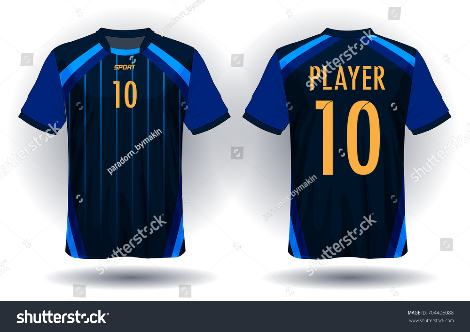 Download Soccer Jersey Template Mock Football Uniform Stock Vector ...