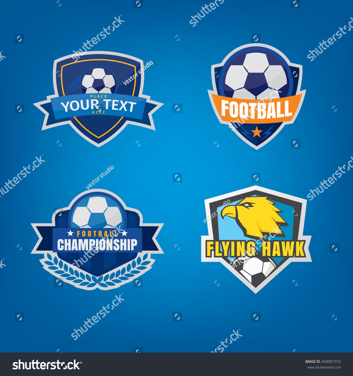 Soccer Logo Design Setvector Illustration Stock Vector (Royalty Free