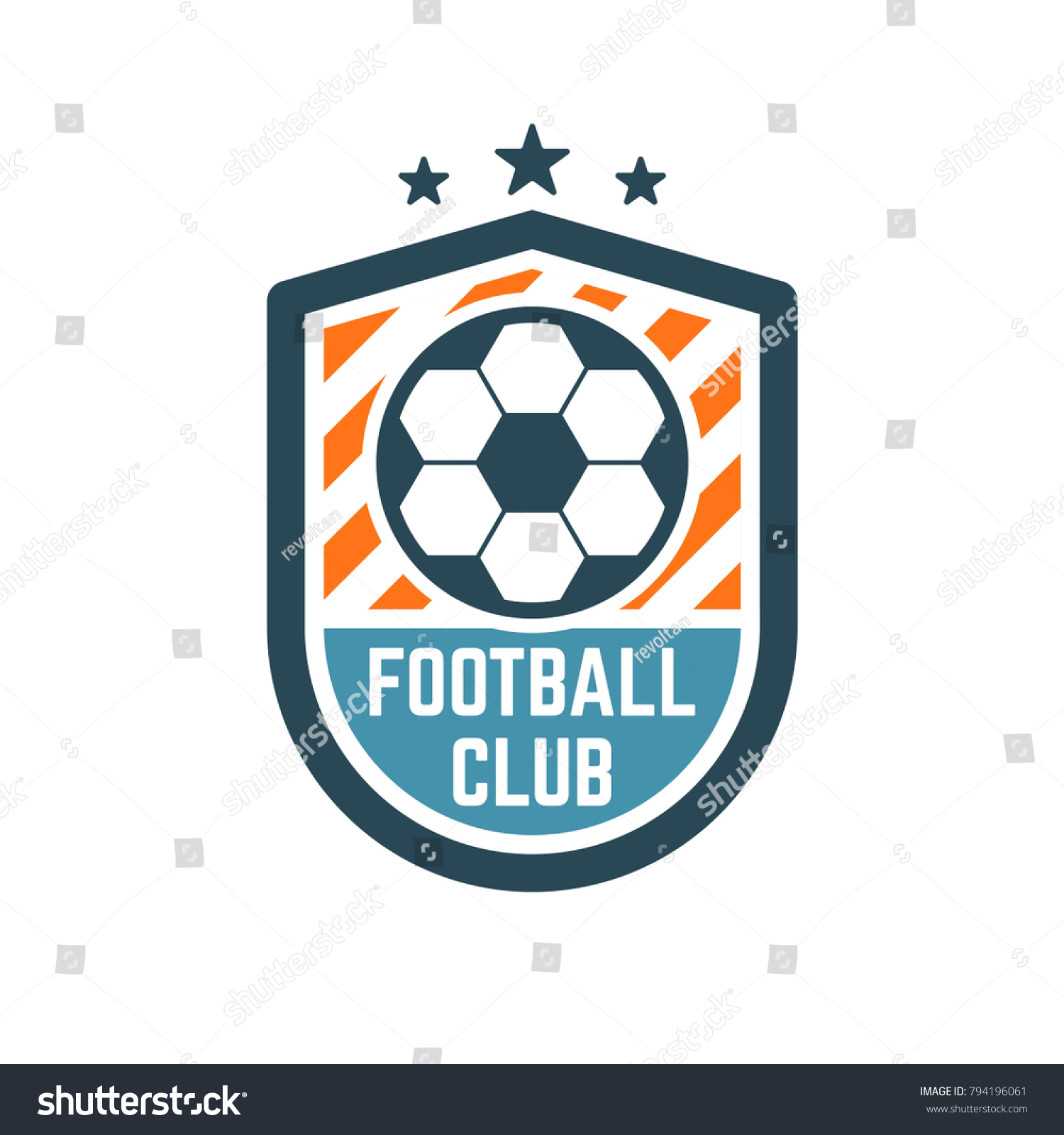 Soccer Football Club Logo Badge Football Stock Vector (Royalty Free ...