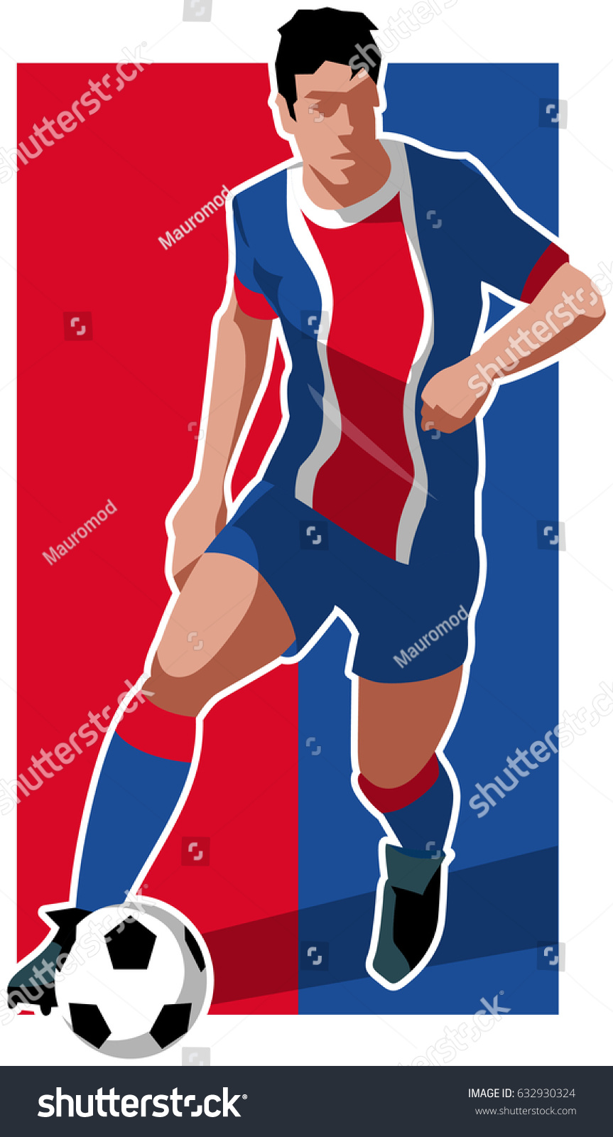 Soccer Player Stock Vector Royalty Free 632930324 Shutterstock