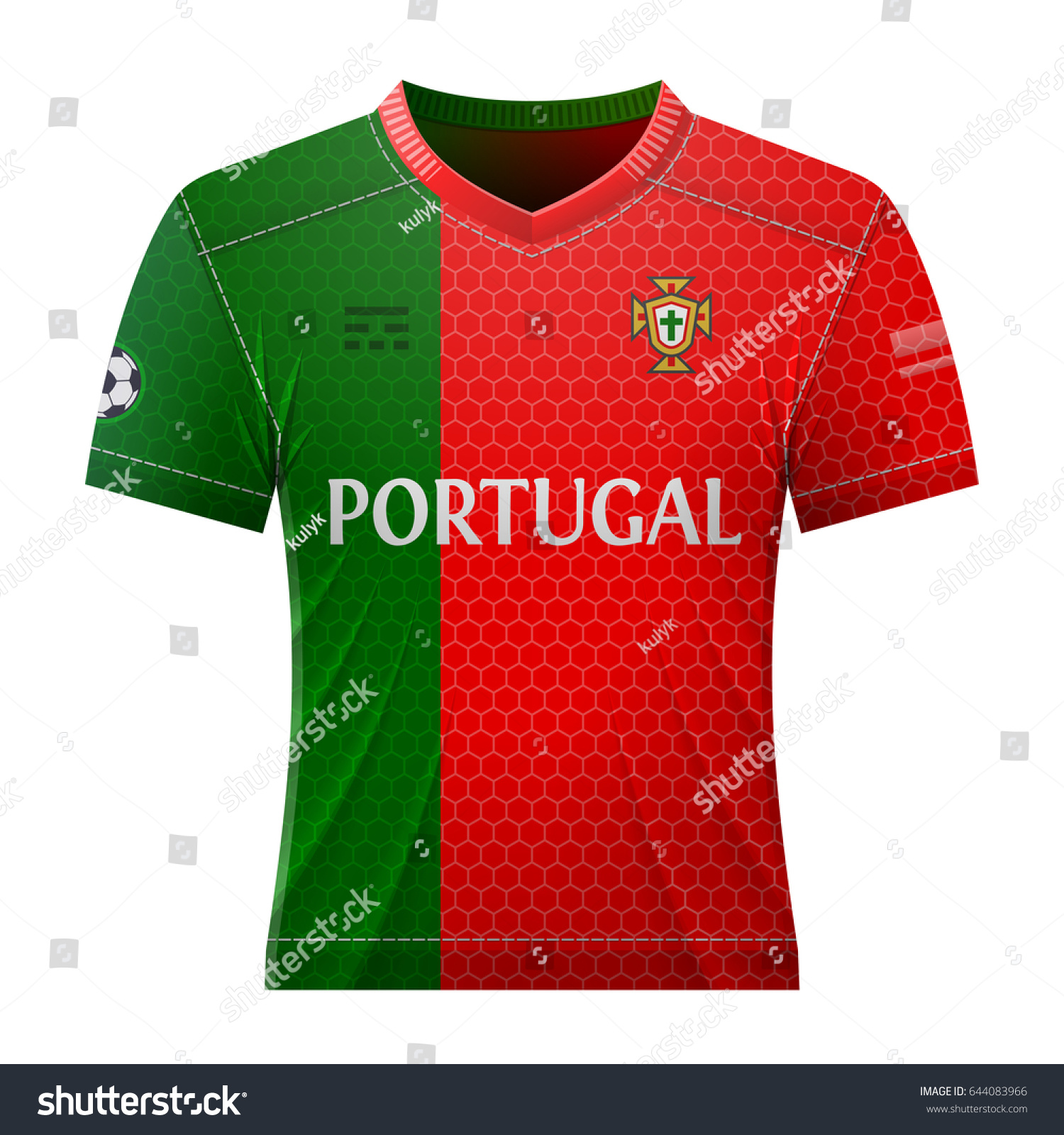 Soccer Shirt Colors Portuguese Flag 