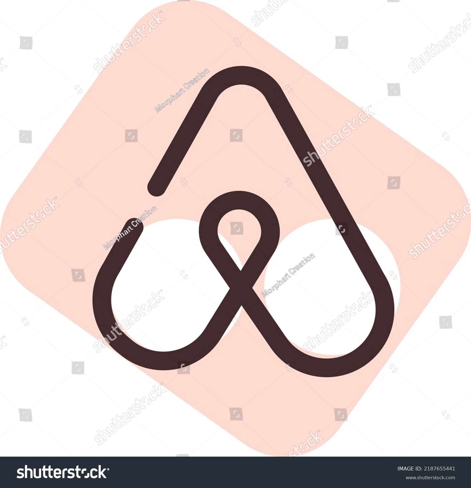 SVG of Social media airbnb, illustration, vector on a white background. svg