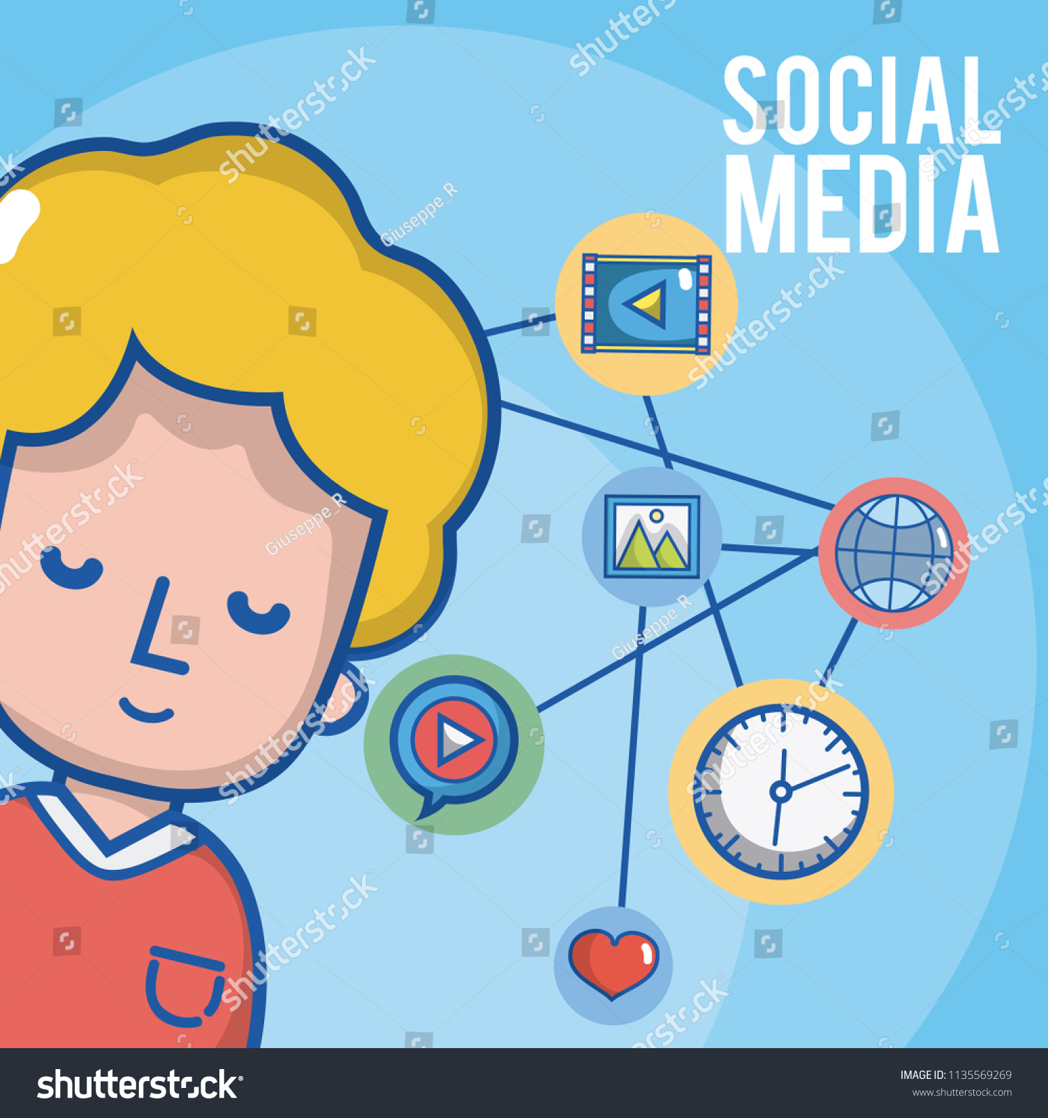 Social Media Cartoons Stock Vector (Royalty Free) 1135569269 | Shutterstock