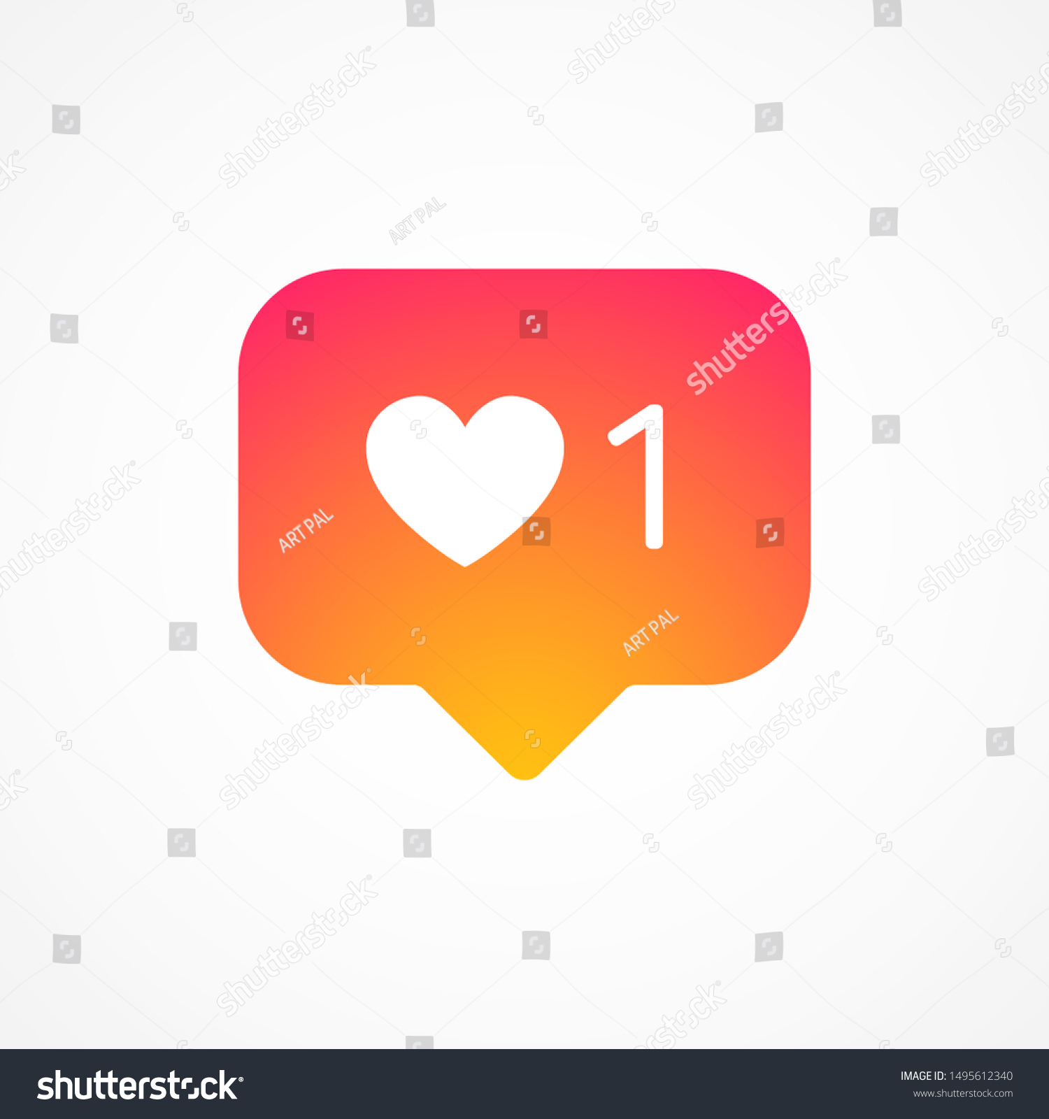 Social Media Instagram Colorful Template Counter Stock Vector Royalty Free