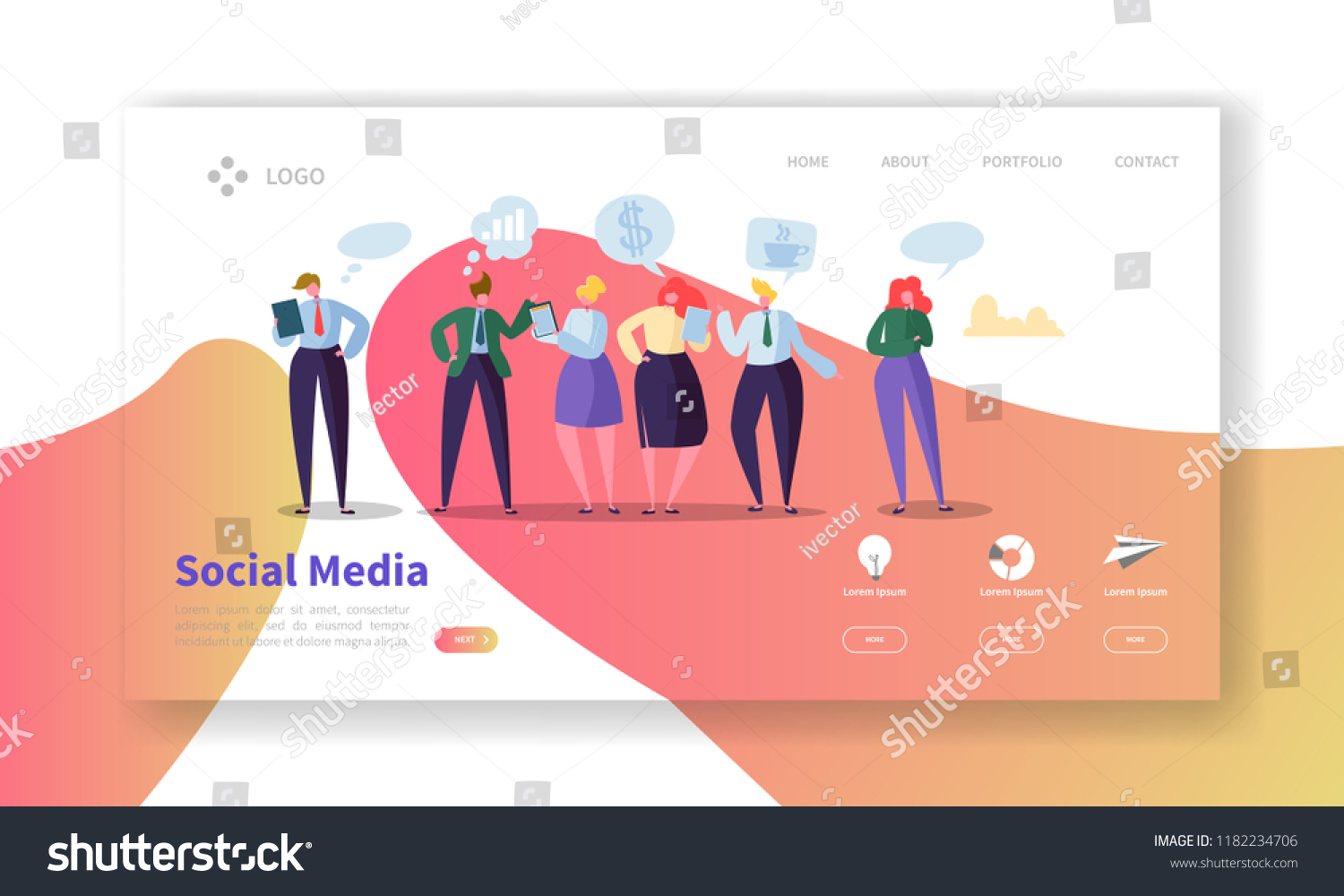 Social Media Page Template from image.shutterstock.com