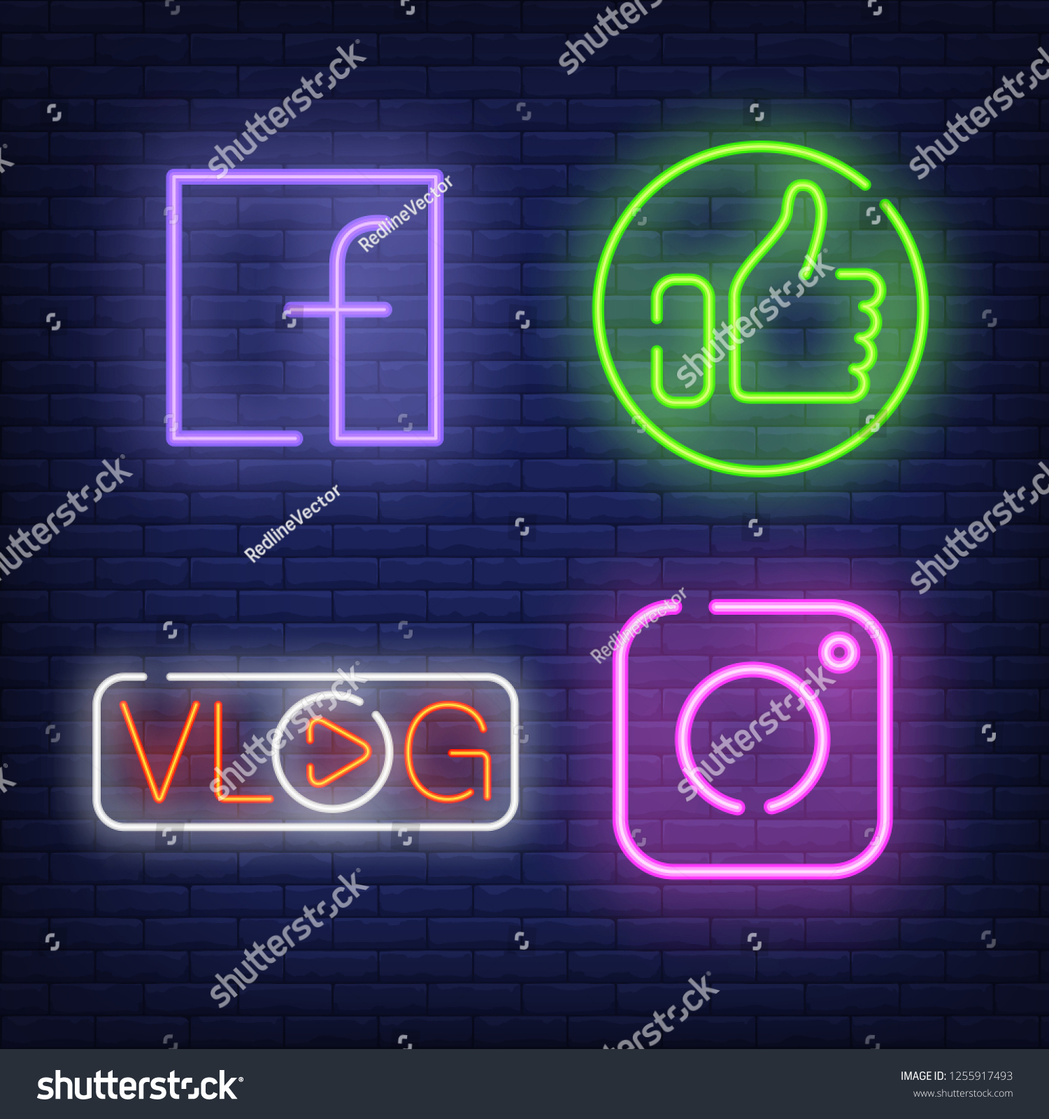 7876 Neon Social Media Icons Images Stock Photos And Vectors Shutterstock