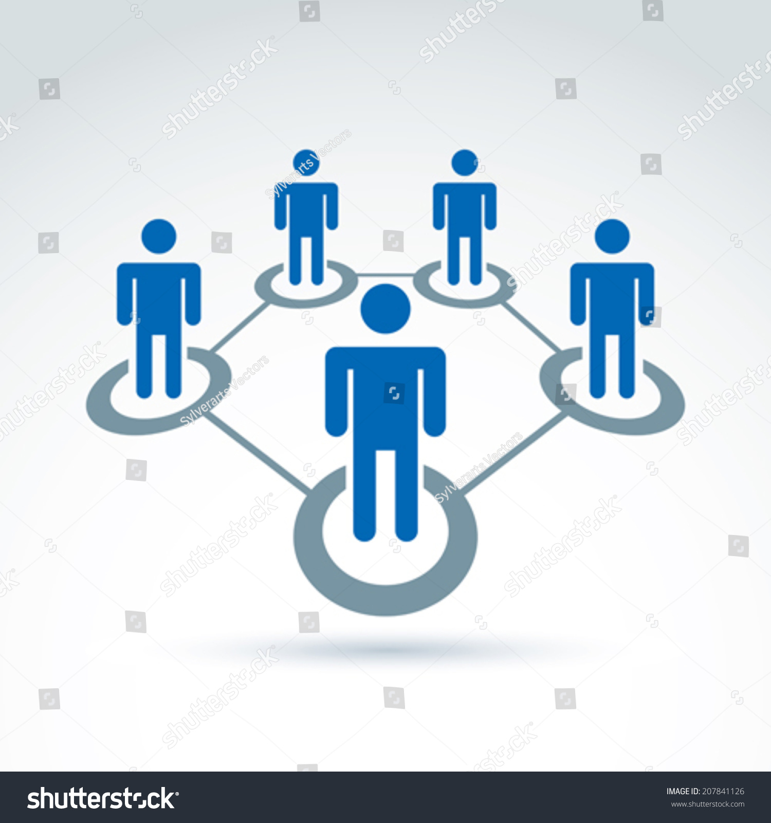 Social Network Vector Illustration People Relationship Stock Vector ...