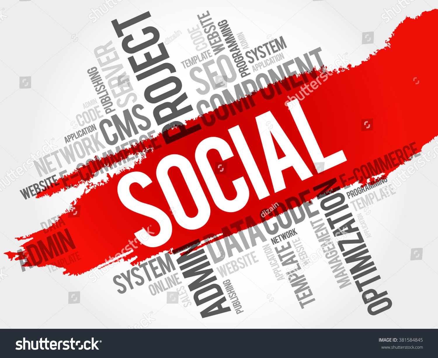 Social Word Cloud Business Concept Stock Vector (Royalty Free ...