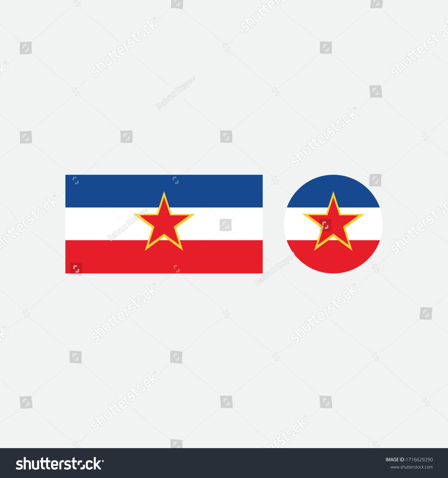 Socialist Federal Republic Yugoslavia Flag Set Stock Vector Royalty Free 1716629290 Shutterstock 2687