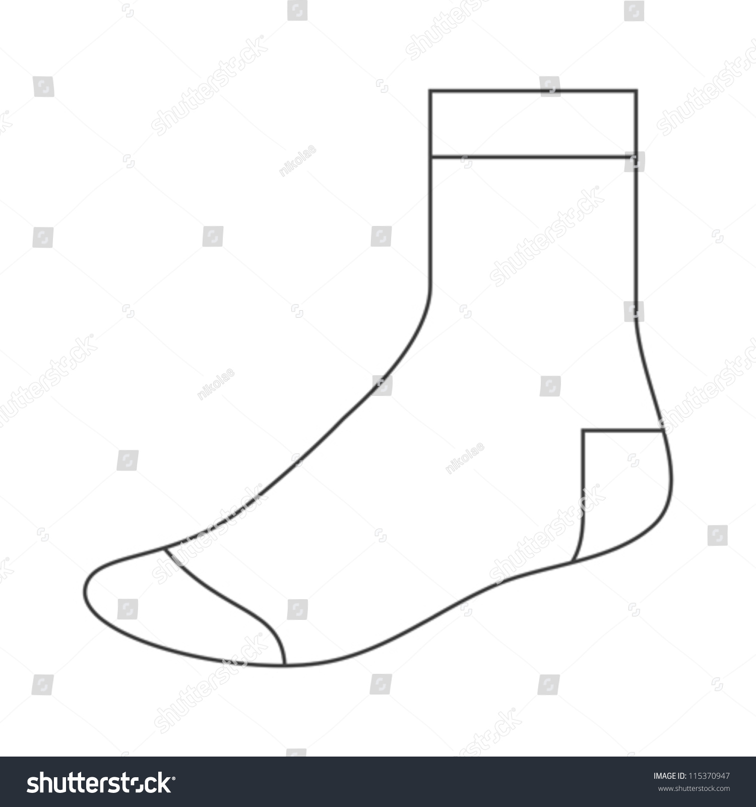 Sock Sewing Pattern Template