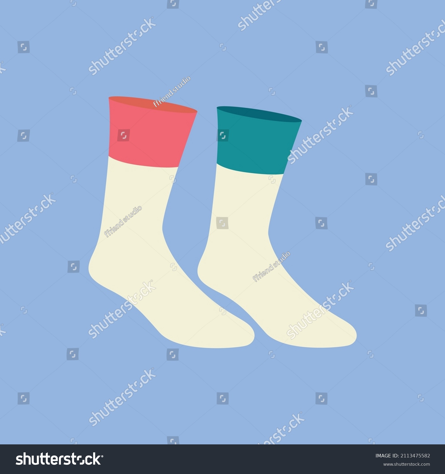 Socks Cartoon Flat Vector Illustration Stock Vector (Royalty Free ...