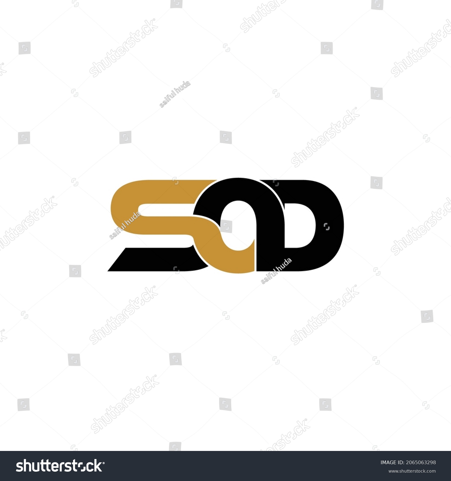 Sod Letter Monogram Logo Design Vector Stock Vector (Royalty Free ...