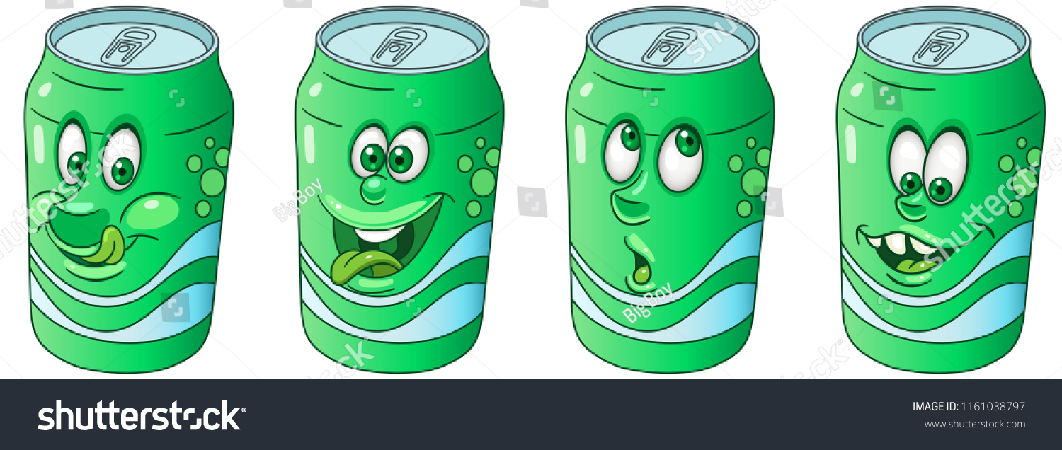 Soda Can Drink Beverage Concept Emoji Stock Vector Royalty