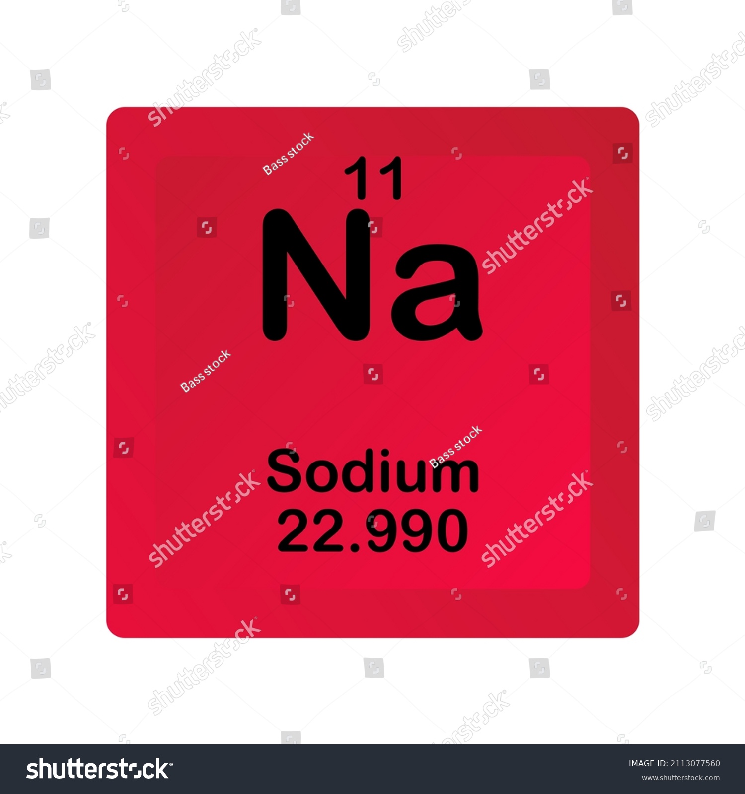 Sodium Na Chemical Element Vector Illustration Stock Vector Royalty Free 2113077560