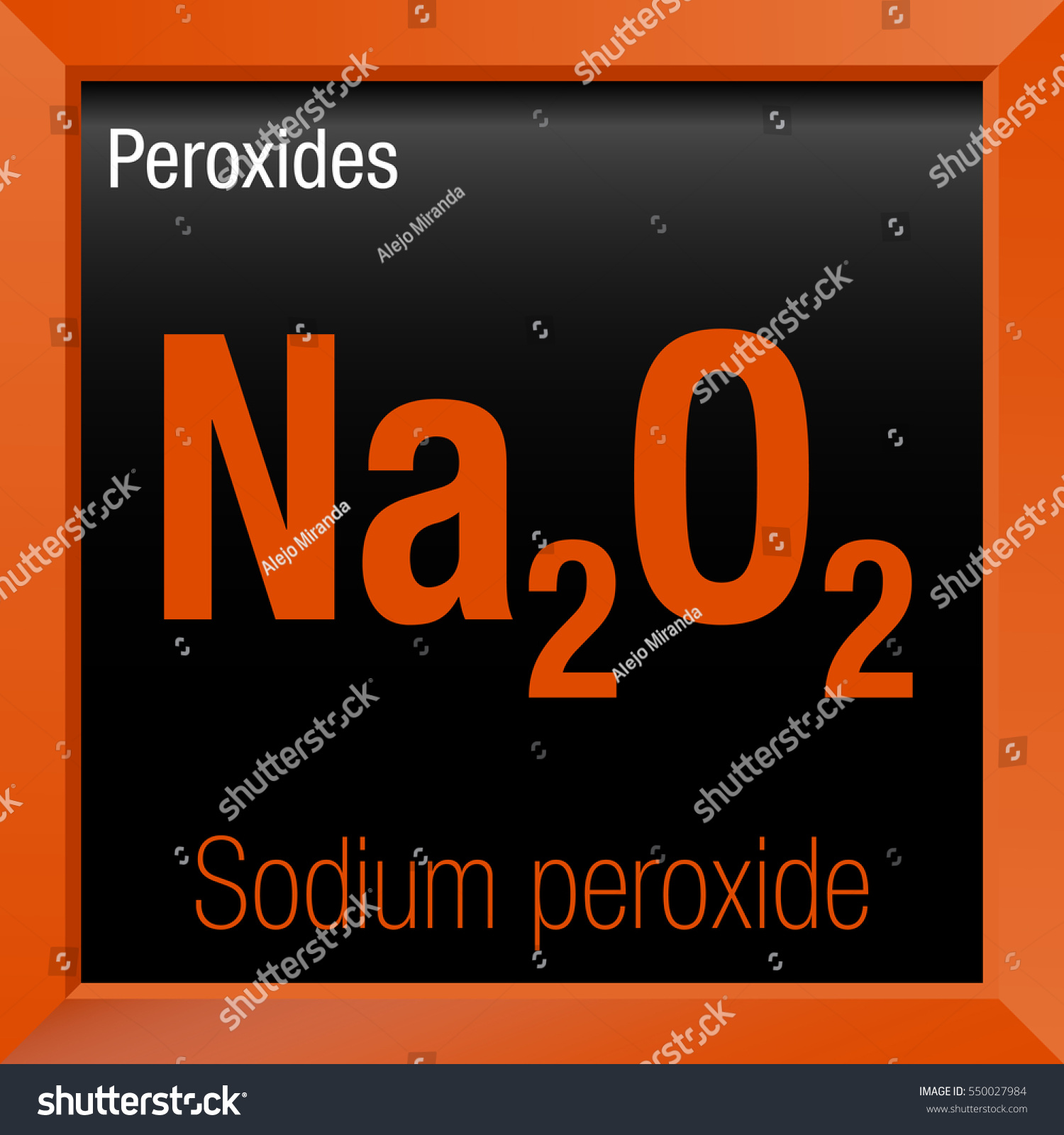 Sodium Peroxide Chemical Formula Inside Orange Stock Vector Royalty Free