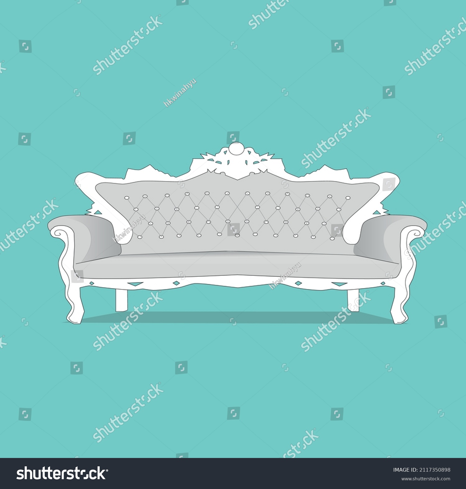 Sofa Couch Ottoman Chair Vector Illustration Stock Vector (Royalty Free) 2117350898 Shutterstock