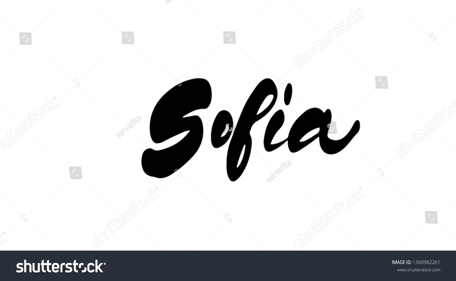 Sofia Woman Name Template Banner Poster Stock Vector Royalty Free
