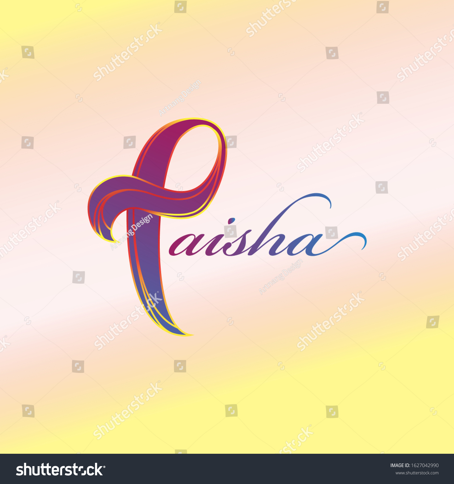 SVG of Soft Colour Logo Aisha for Hijab Industries svg