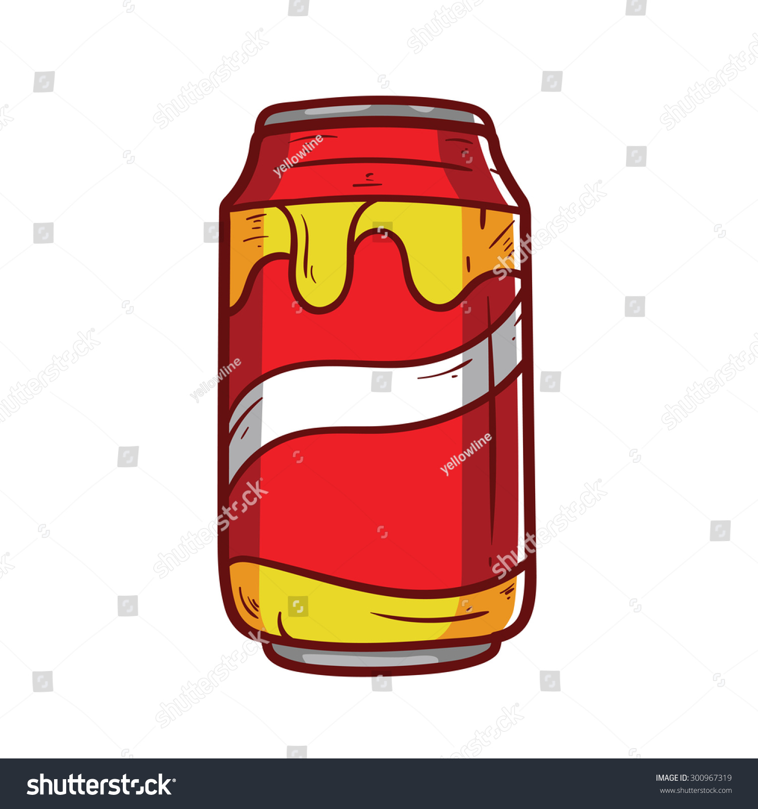 Soft Drink Can Stock Vector Illustration 300967319 : Shutterstock