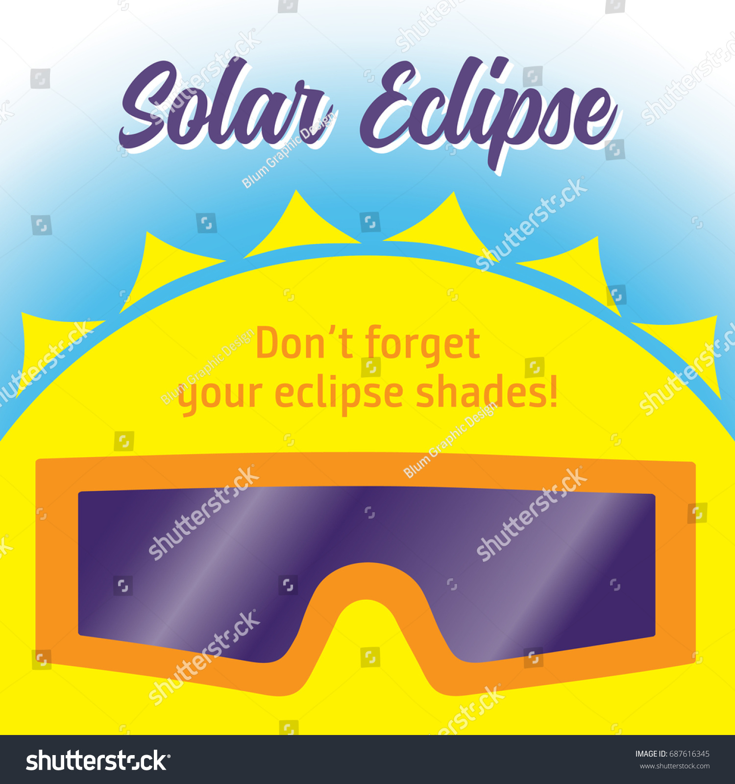 Solar Eclipse Dont Your Eclipse vector de stock (libre de