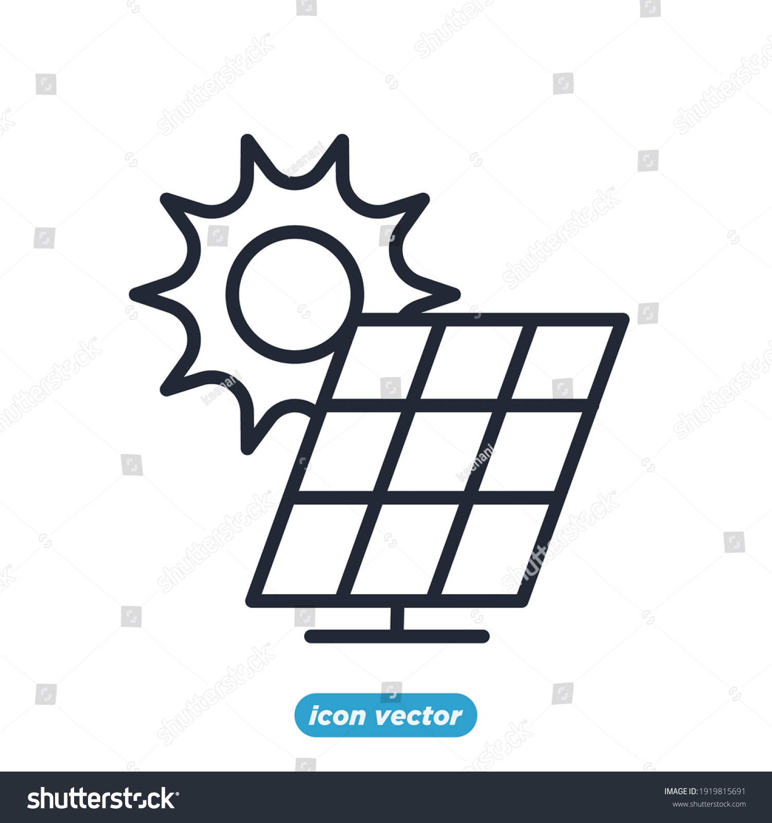 Solar Energy Icon Energy Types Symbol Stock Vector (Royalty Free ...