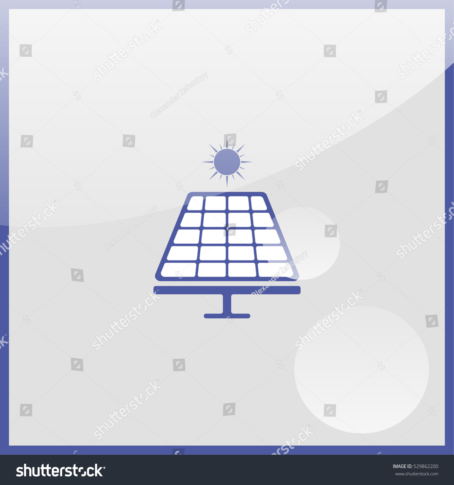 Solar Panel Icon. Stock Vector Illustration 529862200 : Shutterstock