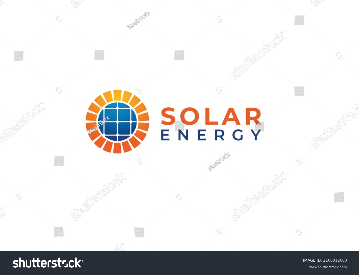 Solar Sun Power Energy Logo Concept Stock Vector (Royalty Free ...