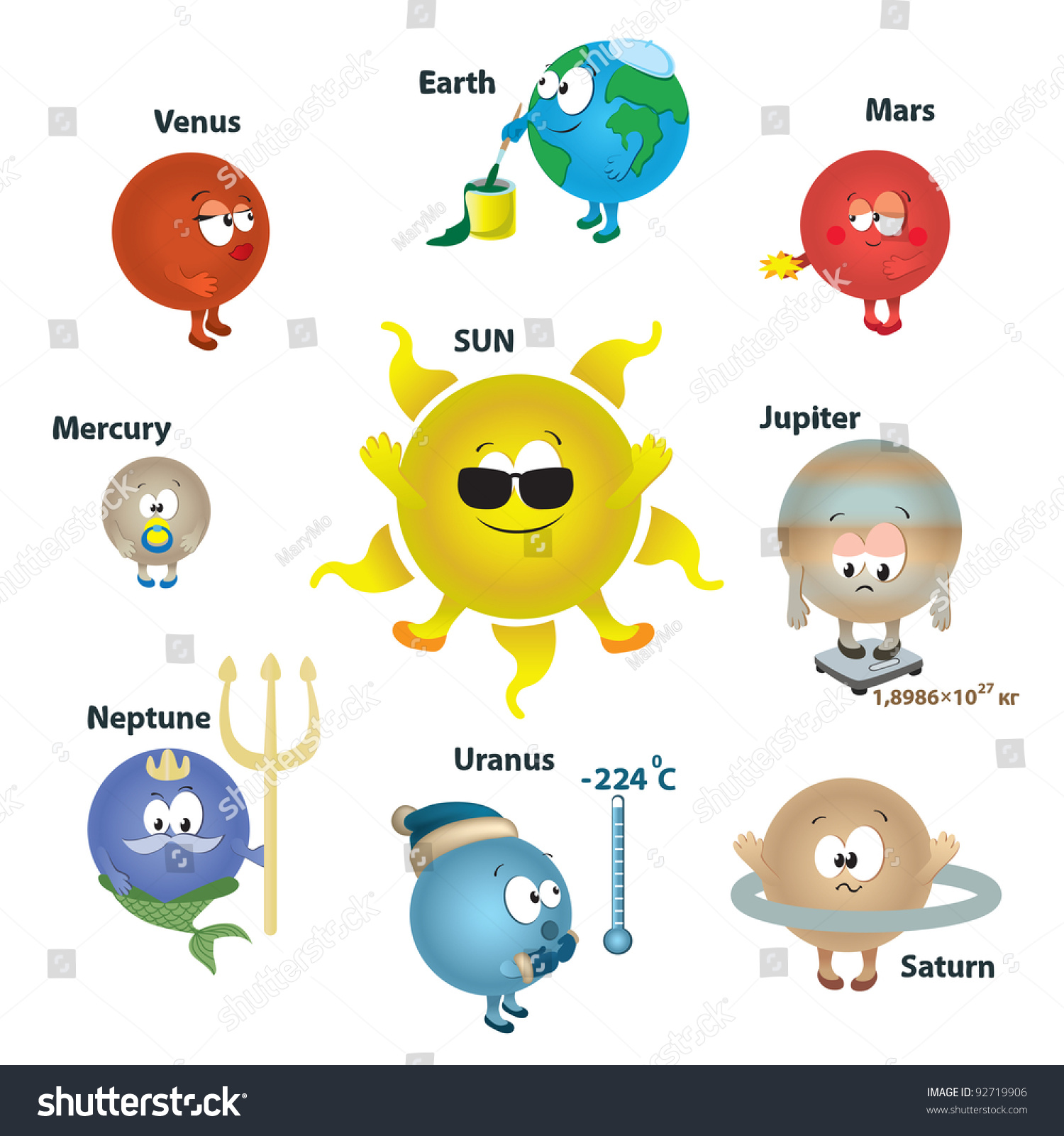 drawing worksheets for preschoolers pdf Planet Solar Concept System Card Vector Kids Stock