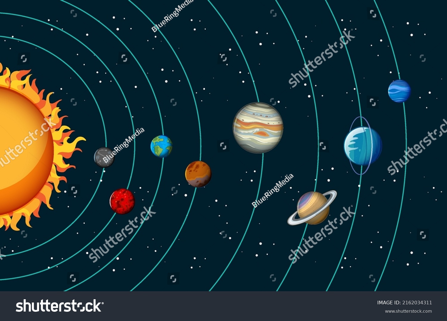 Solar System Planets Illustration Stock Vector (Royalty Free ...