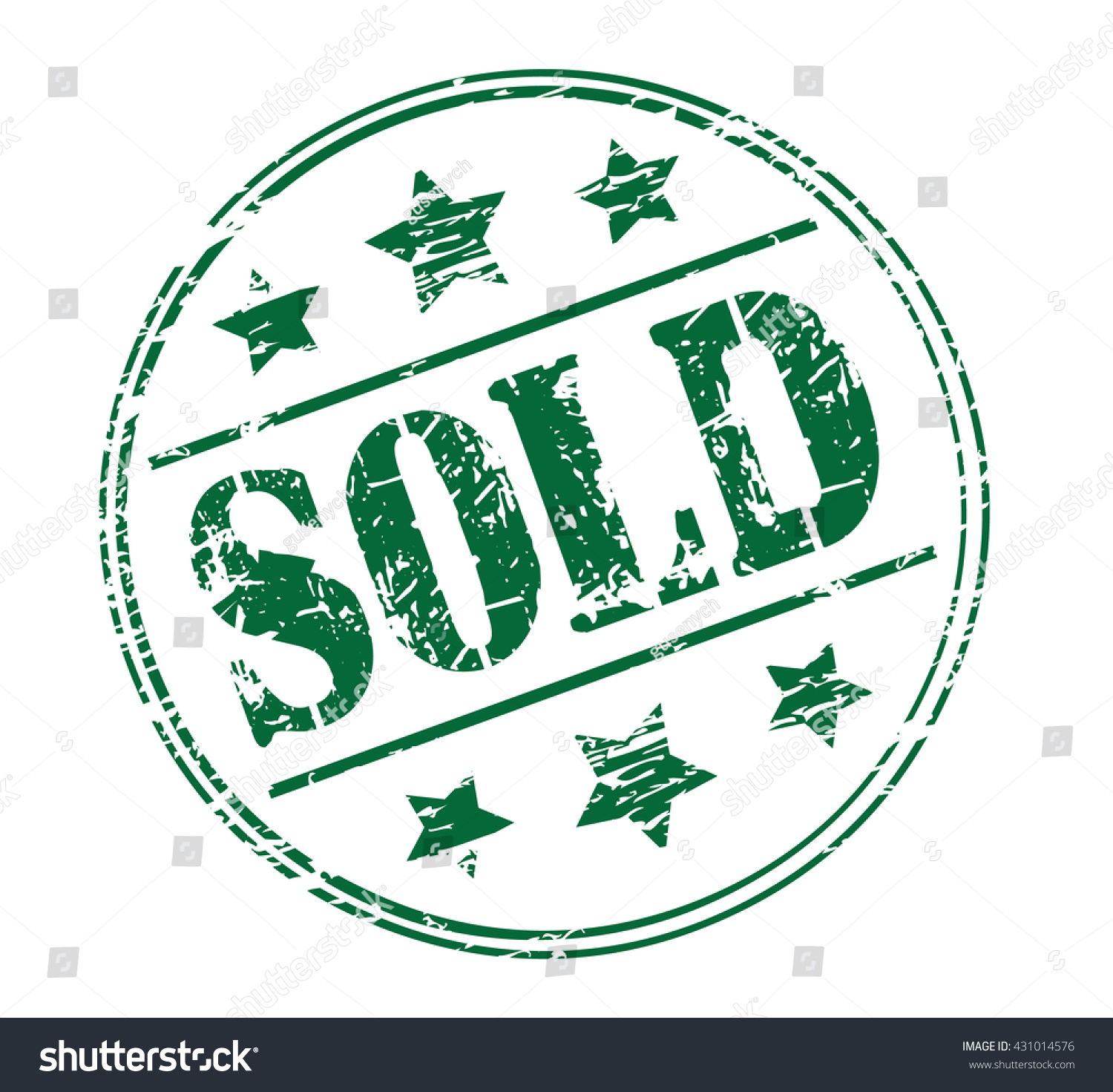 Sold Grunge Stamp Vector Illustration Stock Vector Royalty Free