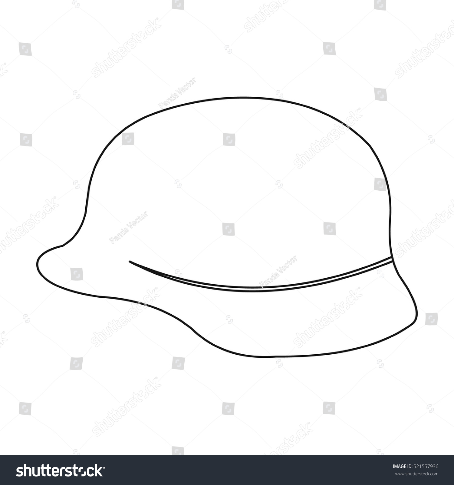 Soldier Helmet Military Icon Outline Single Stock Vector 521557936 ...