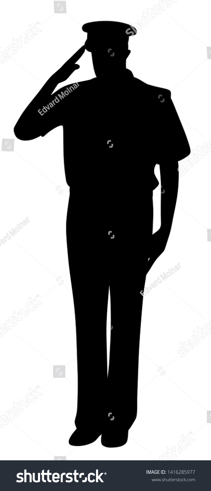 Soldier Officer Captain Policeman Sailor Firefighter Stock Vector ...