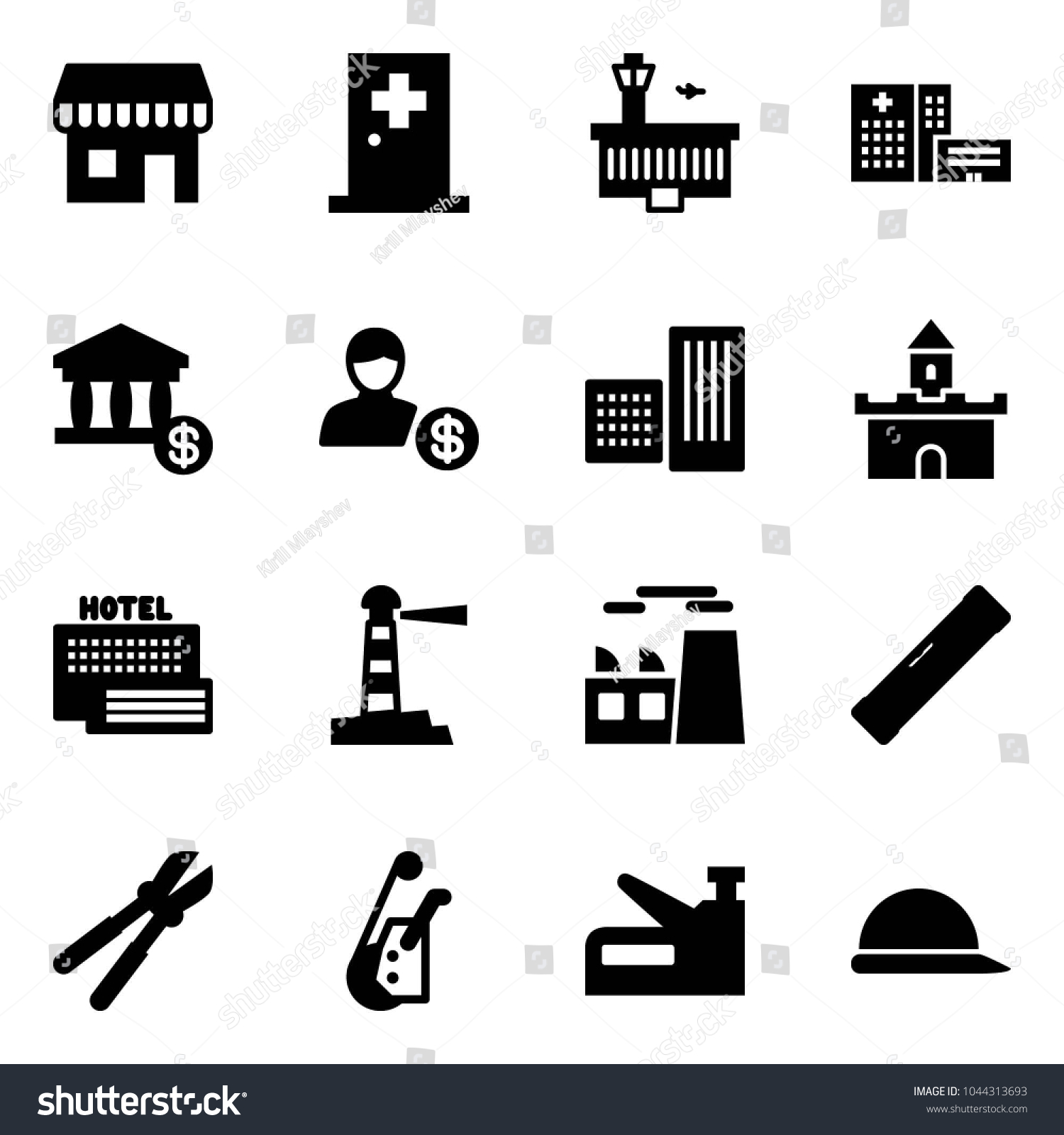 solid vector icon set duty free stock vector royalty free