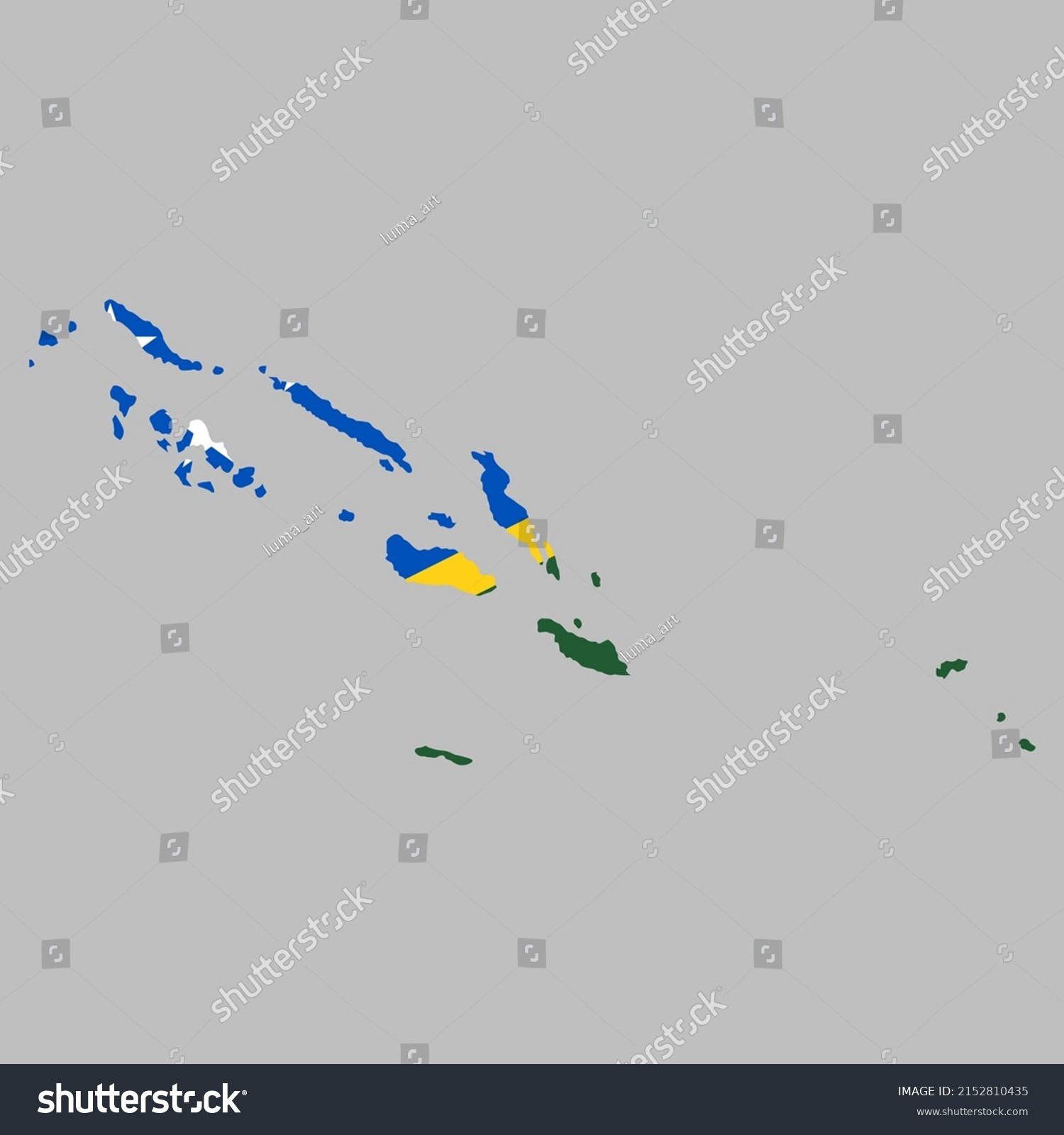 Solomon Islands Flag Inside Map Borders Stock Vector (royalty Free 